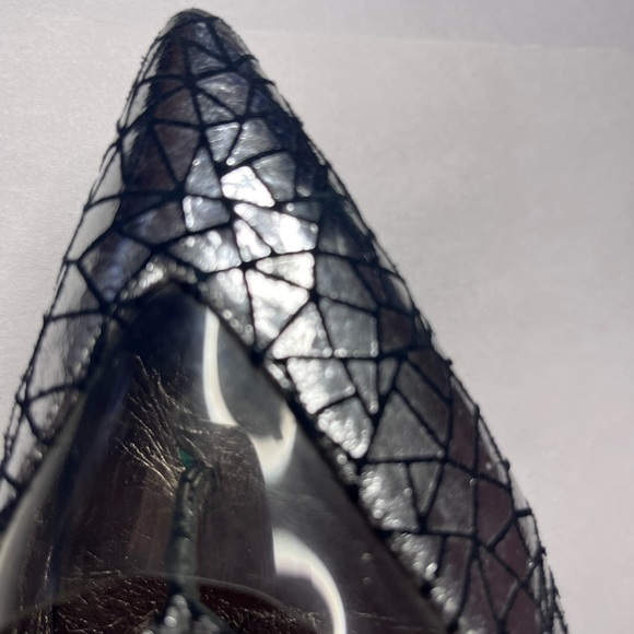 Jeffrey Campbell handmade silver ankle wrap pointy toe high heel shoes size 9.5 - Picture 4 of 17